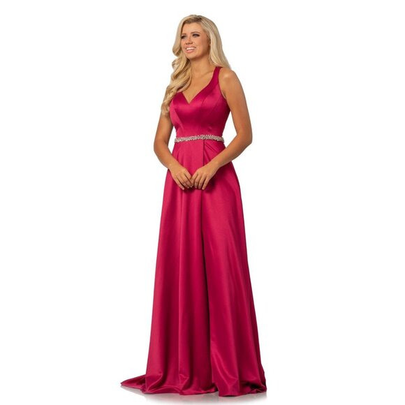 Johnathan Kayne Seafoam Green Formal Evening Gown 2013 Crystal Belt size 14 - Picture 3 of 12